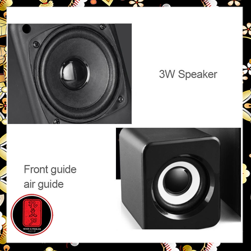 Speaker Stereo 2.1 with Subwoofer &amp; USB Power - Black