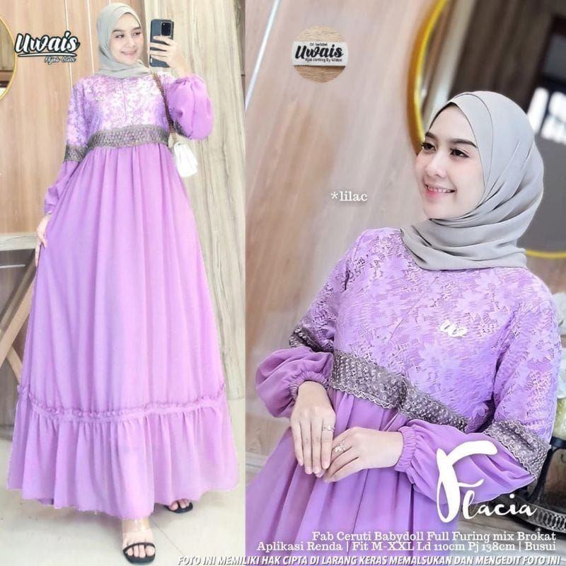 GAMIS MONALISA MOTIF KOTAK/BUNGA GAMIS REMPEL HARIAN,KONDANGAN,PENGAJIAN Best seller