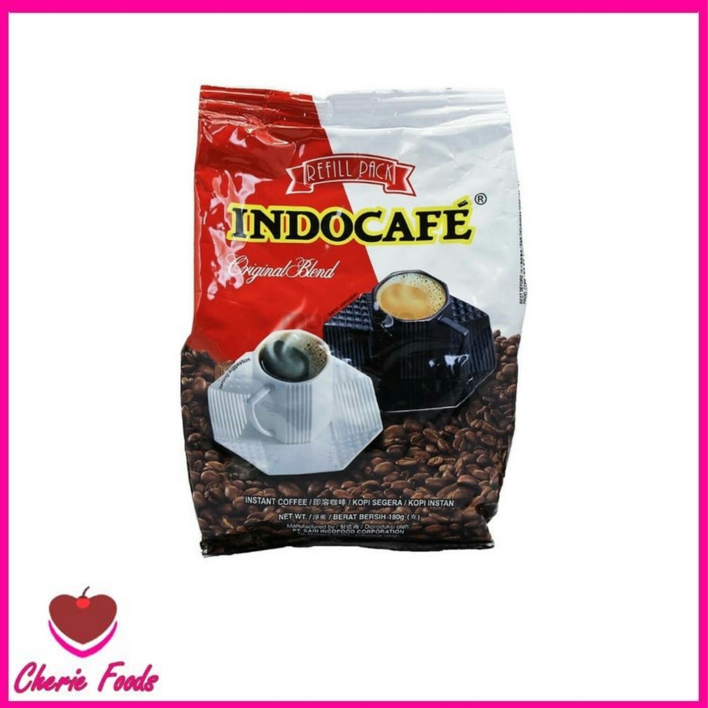 

INDOCAFE Original Blend Refill pack 180 gram Instant Coffee/Kopi Hitam kemasan pack/Kopi Hitam refil