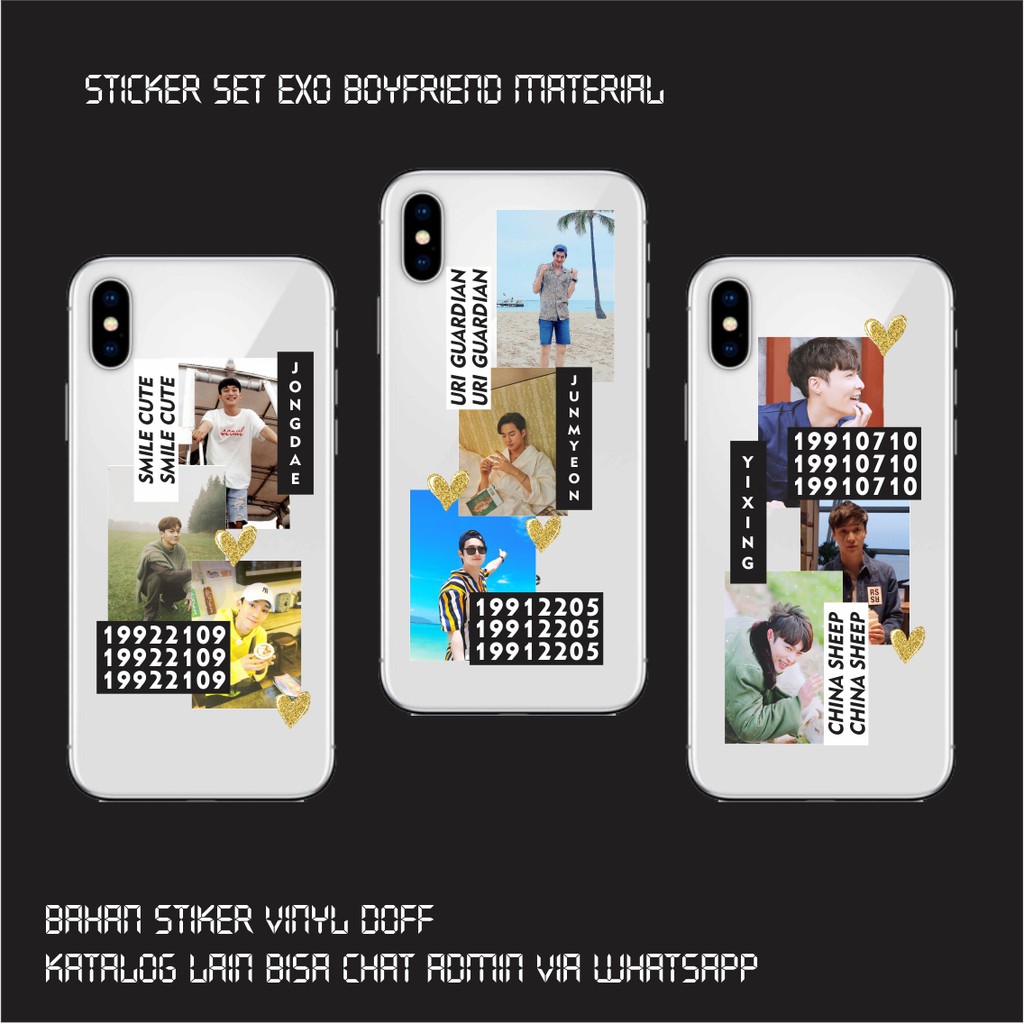 Stiker Tumblr Sticker Tumblr Exo Boyfriend Material Shopee Indonesia