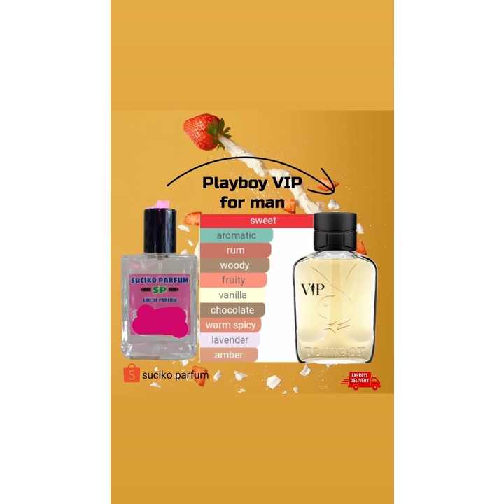 PARFUM PLAYBOY VIP / FOR MEN / 25ML - 100ML / PARFUME PREMIUM / PARFUM BERKUALITAS / PARFUME TERMURA