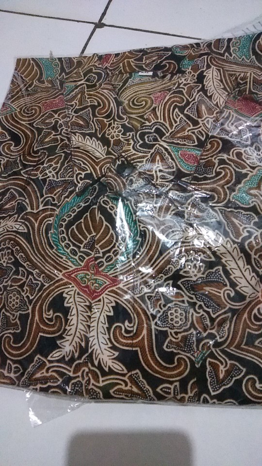 Nailo Batik Hrb026 Kenongo Kemeja Tosca Pendek Pekalongan Padi M L Xl Sogan Tulis Halus Kemeja Batik