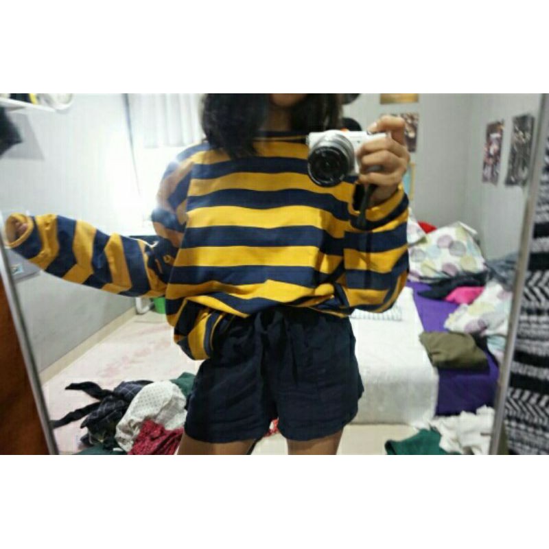 Korean oversized / oversized / Korean stripes / Outwear stripes / sweater stripes / Kaos stripes