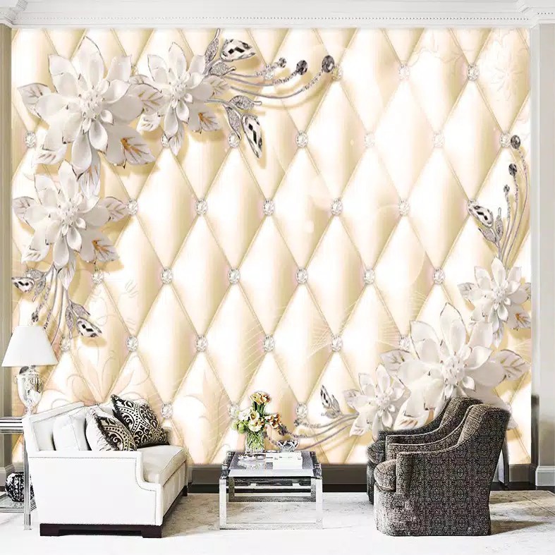WALLPAPER 3D WALLPAPER CUSTOM WALLPAPER DINDING BUNGA FLOWER 3