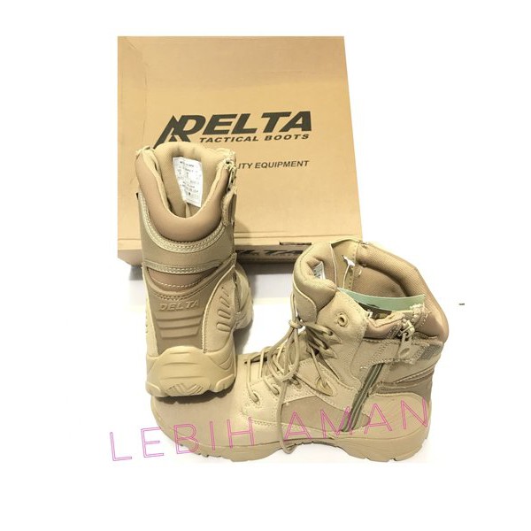 Sepatu Delta 8 Cordura Gunung Import Label USA Tactical Army Warna Tan