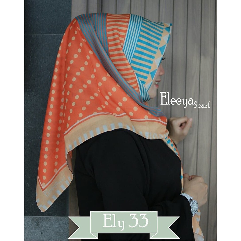 HIJAB SEGIEMPAT MOTIF ELY 33 II Eleeya Scarf