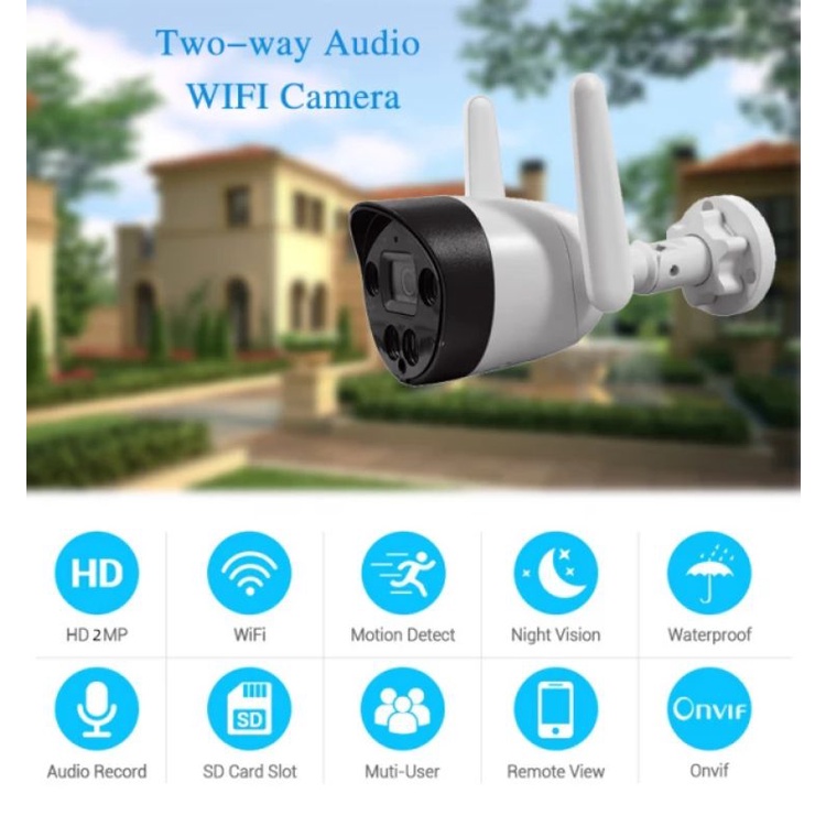 0New Ip Cam Camera Cctv Outdoor 8mp Full hd 1080p Aplikasi Icsee