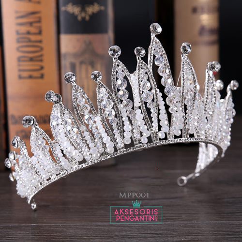 [READY STOCK] AKSESORIS MAHKOTA WEDDING CROWN HEADPIECE PENGANTIN CRYSTAL MPP001