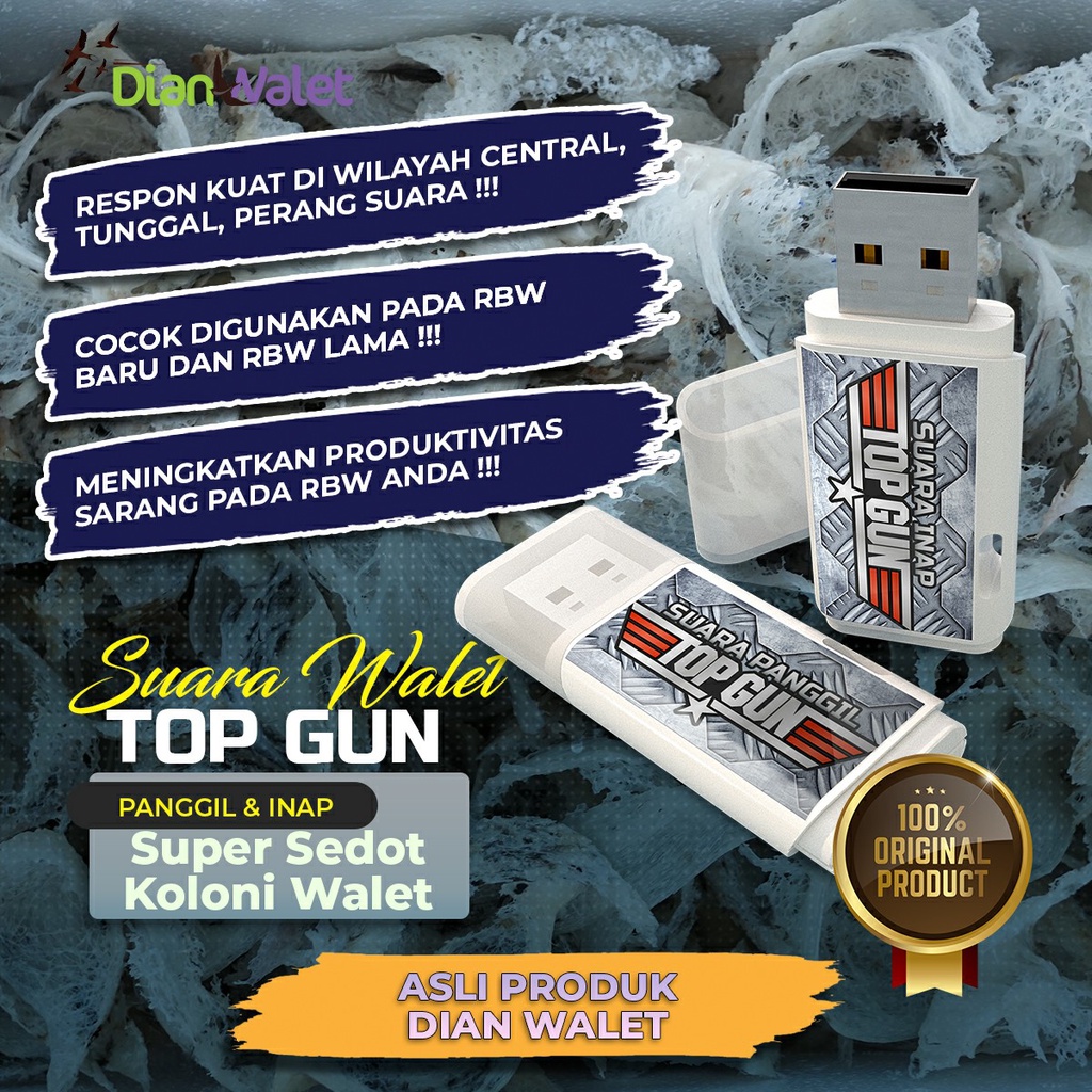 Suara Walet TOP GUN DIAN WALET Paket Lengkap