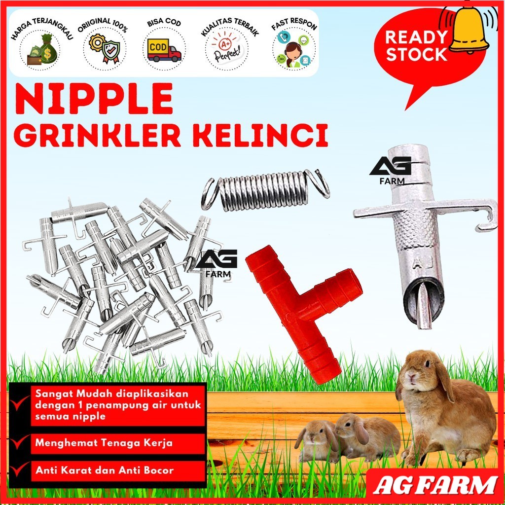 Nipel Kelinci Alat Minum Nipple Drinkers Kelinci AGFARM