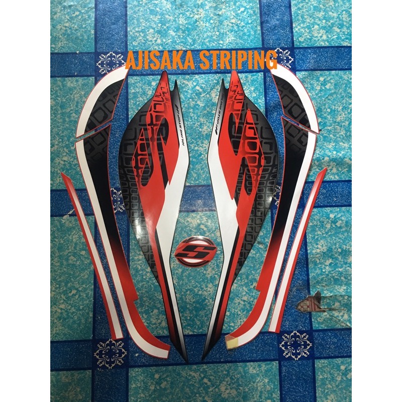 striping sticker Lis les scoopy fi 2019 2020 merah hitam merah
