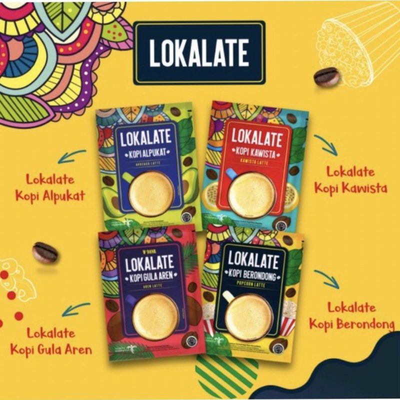 Lokalate Kopi Andaliman, Ketan Tape, Gula Aren, Alpukat, Kawista, Berondong 1 Renceng