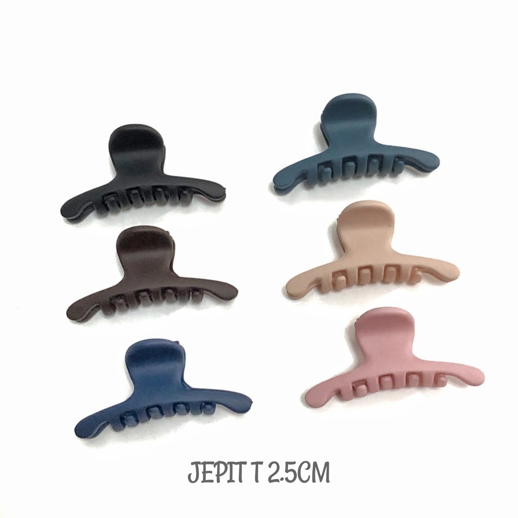 Jedai  Doff Korea Premium - Jepitan Rambut T 4 cm Doff Matte
