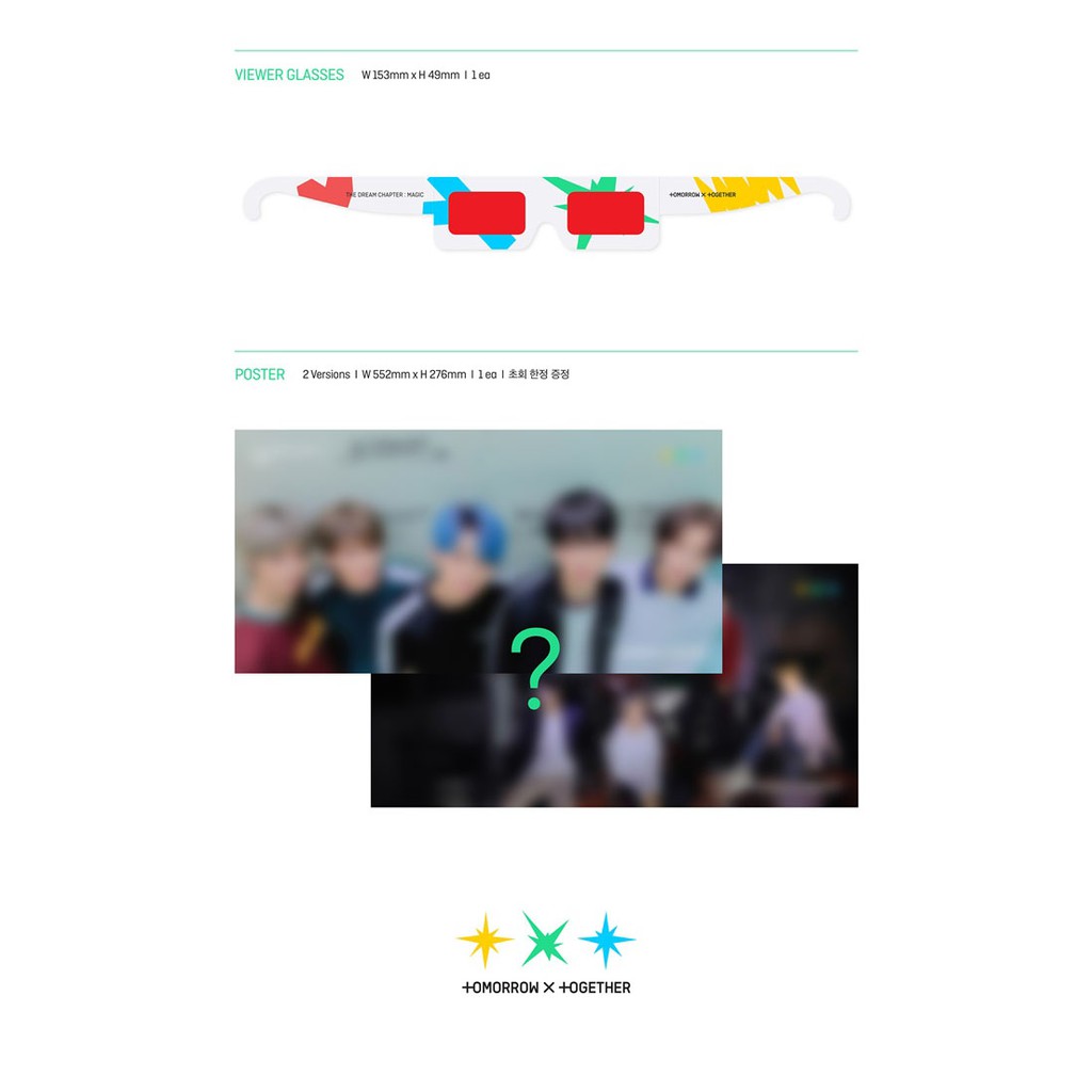 TXT (TOMORROW x TOGETHER) ALBUM - THE DREAM CHAPTER : MAGIC [CD] (+All Package + Preorder Poster)