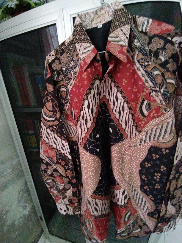 Batik Pria Lengan Panjang Kualitas Premium Bahan Katun Prima Full Furing Motif Terbaru Abm 008