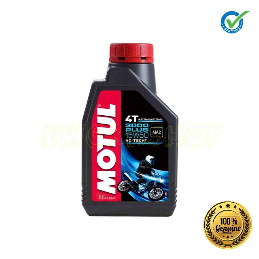 OLI MOTUL 3000 PLUS 4T 15W50 1 L 100% Original Product