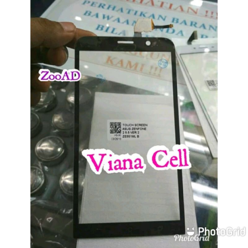TOUCHSCREEN LAYAR SENTUH TC TS KACA DEPAN LCD ASUS ZENFONE 2 5.5 ZE550ML ZE551ML Z00AD Z008D ORI
