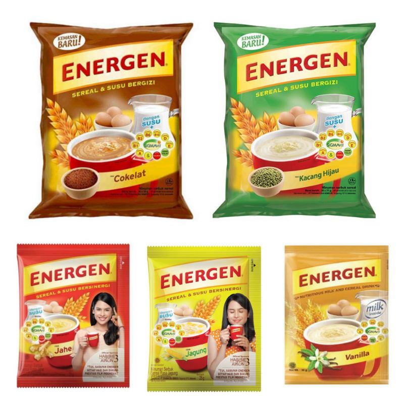 

ENERGEN SACHET - Sarapan Sereal dan Susu Bergizi - TemuPawon