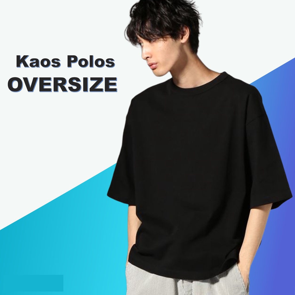 Kaos Oversize Wanita Pria Oversized T Shirt Jumbo Big Size Polos Kaos Oblong Cewek Cotton Combed