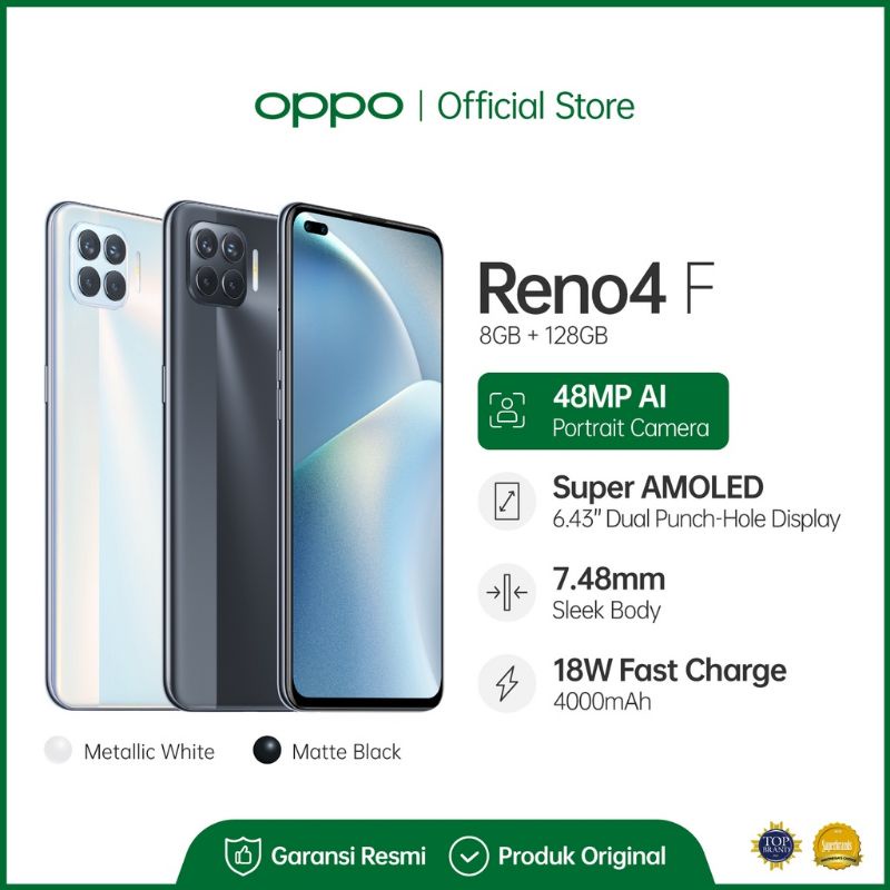 OPPO RENO 4 F 6/128 SECOND Like New