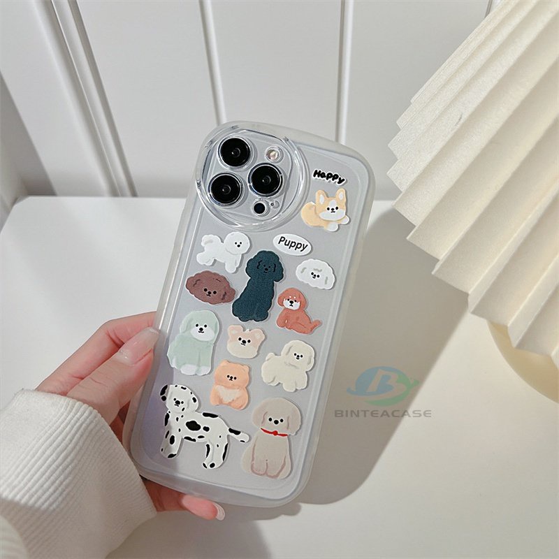 Casing TPU OPPO A57 2022 A15 A16 A16K A54 A53 A12 A5S A7 A3S A31 A52 A83 A92 A37 F9 A1K F1S Motif Anjing