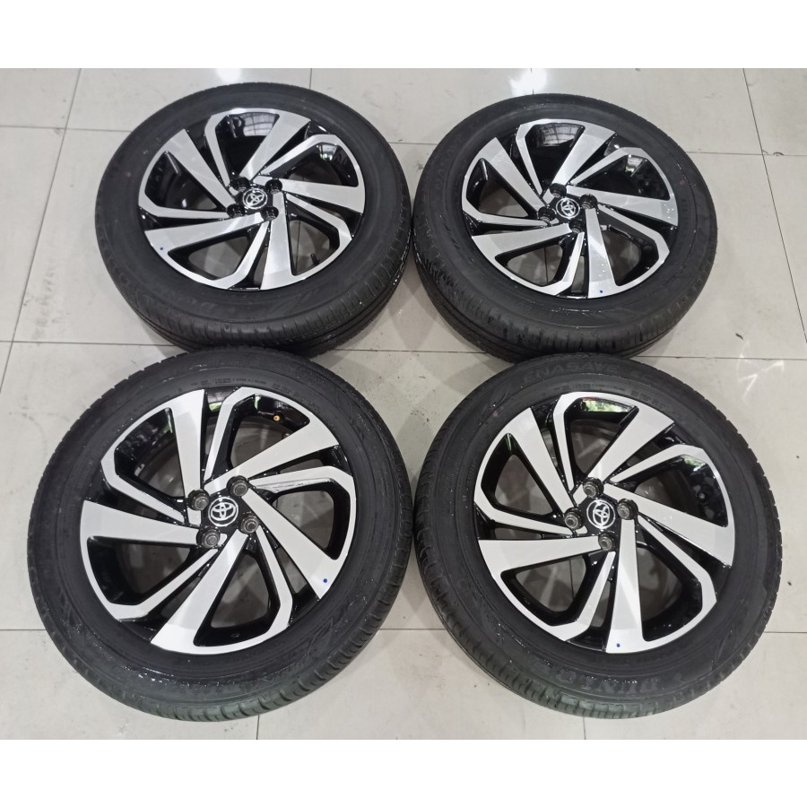 VELG MOBIL BEKAS OEM TOYOTA RAIZE R17X7 H4X100 PLUS BAN 205 60