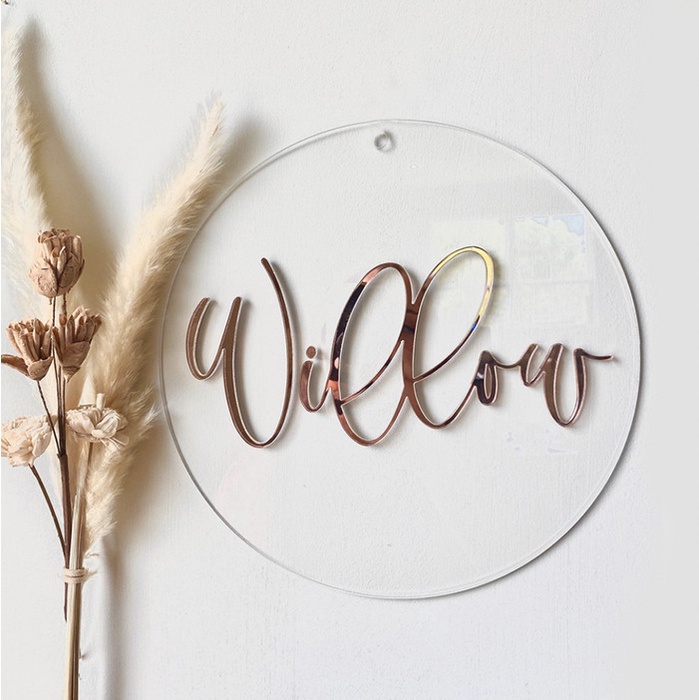 

Custom Pop Up Nama Akrilik | Name Sign Dekorasi | Name Sign Acrylic - Gold Mirror 20cm Elegan