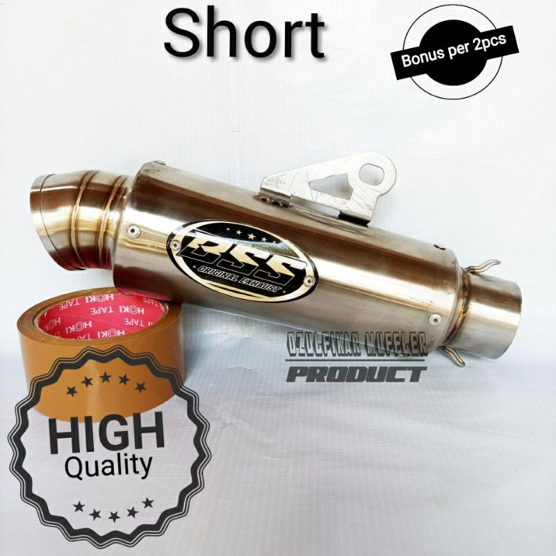 Slincer Knalpot DPJ Sarangan Setengah Separo Suara Helikopter Jigsaw Silincer slincer tabung knalpot jigsaw jiksaw fantera fanterra pantera stainles sarangan setengah-BSS SHORT