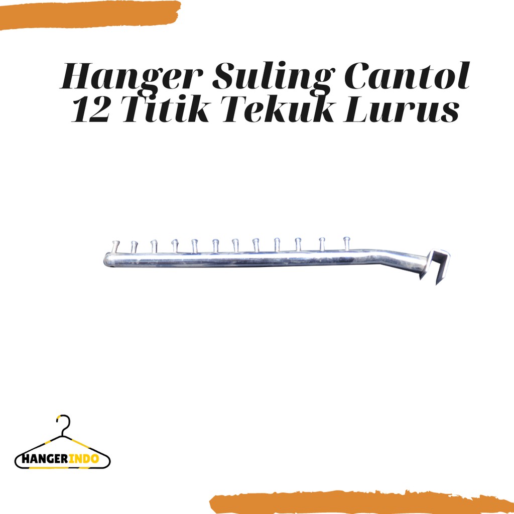 Hanger Suling Cantol 12 Titik Tekuk Lurus | Gantungan Baju | Gantungan Hanger