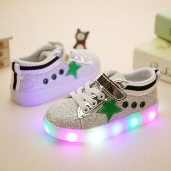 Star Velcro Shoes LED