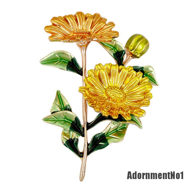 (Adornmentno1) Bros Pin Enamel Desain Bunga Aster Untuk Wanita