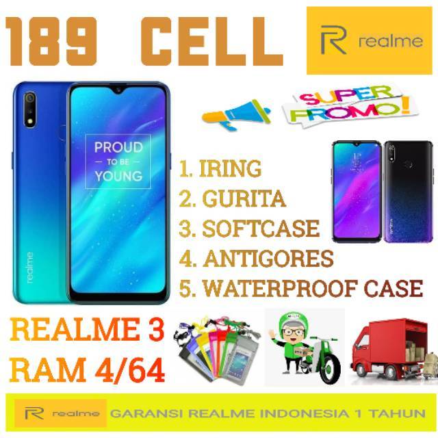 REALME 3 RAM 4/64 GARANSI RESMI REALME INDONESIA