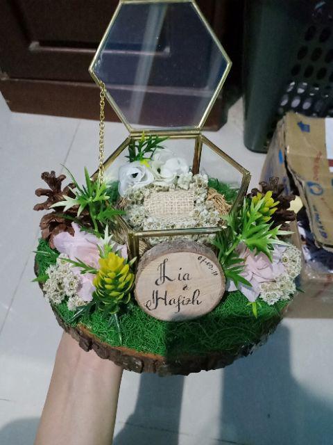 Tempat Cincin Rustic Model O Untuk Seserahan Pernikahan, Lamaran Atau Tunangan