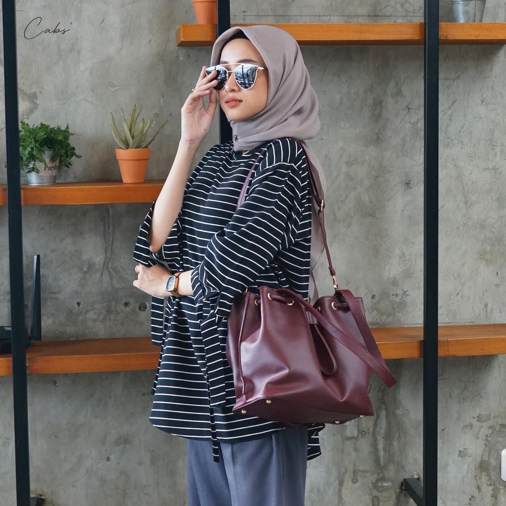 CABS - Bucket Bag Wanita Kekinian Bahan Kulit Serbaguna