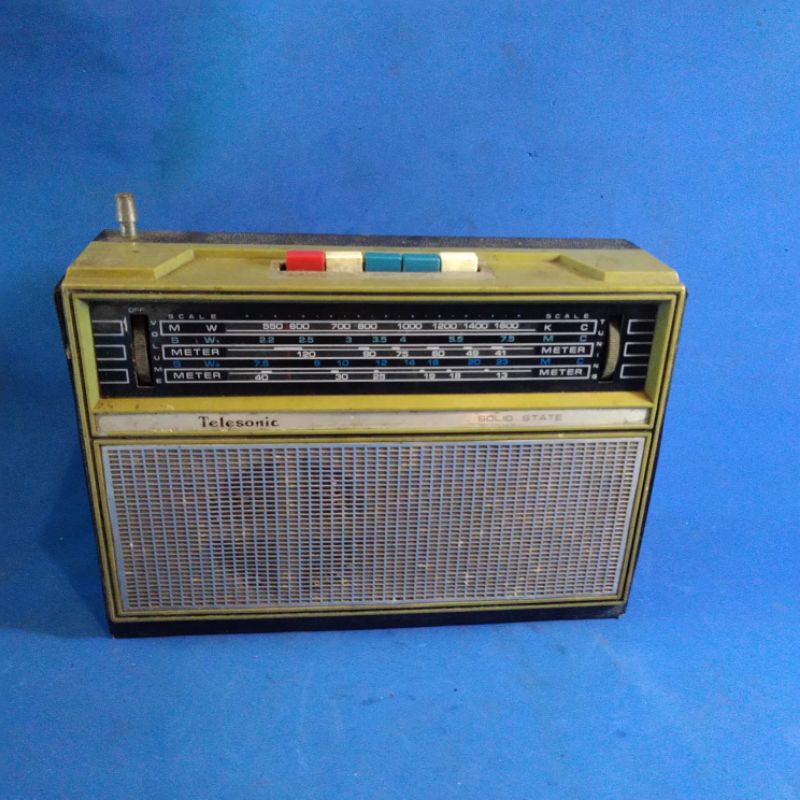 transistor radio telesonic Jadul vintage antik lawas kuno rare langka klasik dan imoet