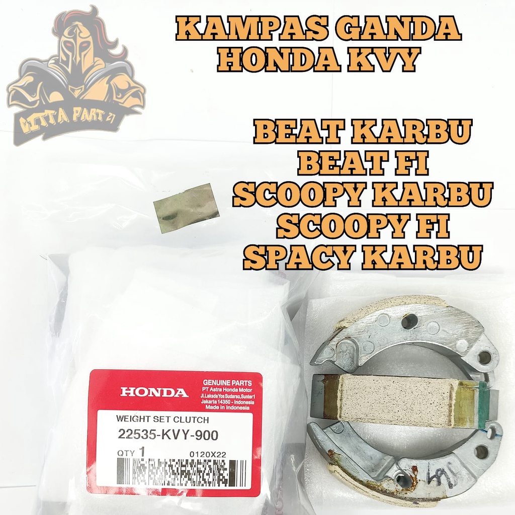 KAMPAS GANDA CVT HONDA KVY KUALITAS ASLI ORIGINAL HONDA AHM PRESISI TIDAK SELIP TIDAK GLEDEK TIDAK GAMPANG TERKELUPAS KUALITAS BAHAN NO.1 DAN DIJAMIN AWET untuk motor BEAT KARBU , SCOOPY KARBU , MIO , MIO SOUL ORI