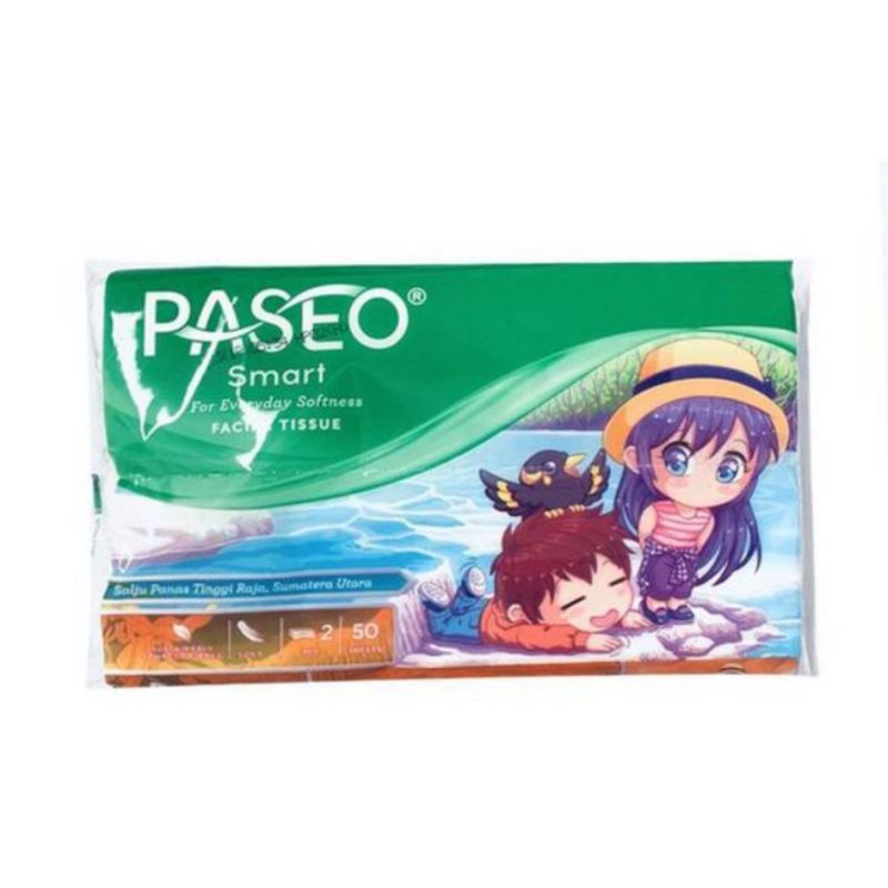 Tissue PASEO SMART TRAVEL PACK 50 sheets 2 ply /Tisu travel pack 50s 2ply