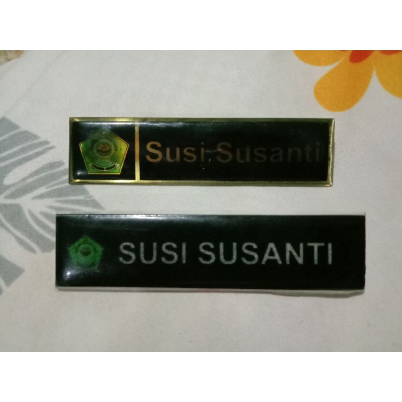 

nametag resin akrilik putih 8*2 cm