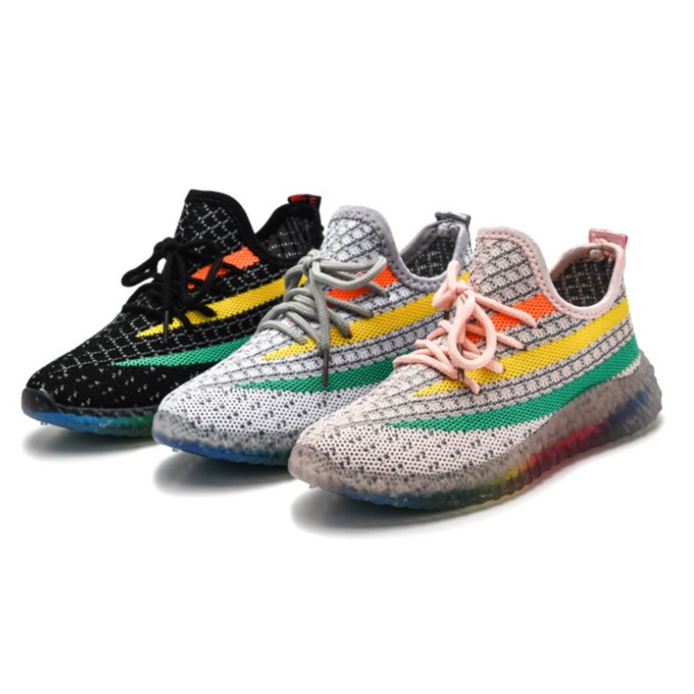 Sepatu Rainbow Sneakers Kids Shoes Non LED Sepatu Anak Size 26-37 Usia 3-9 Tahun