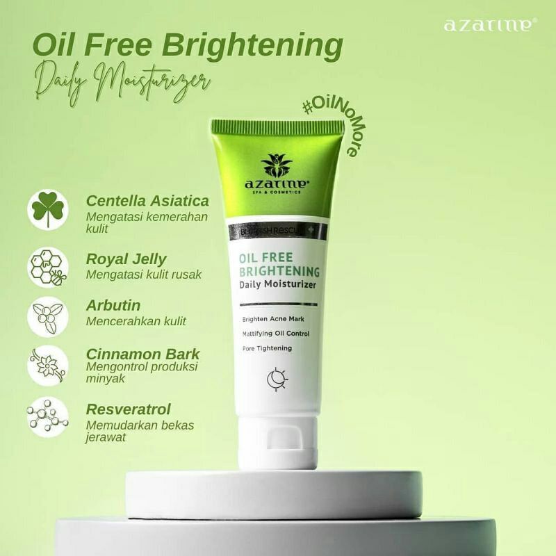 Azarine Oil Free Brightening Daily Moisturizer 40ml | Pelembab