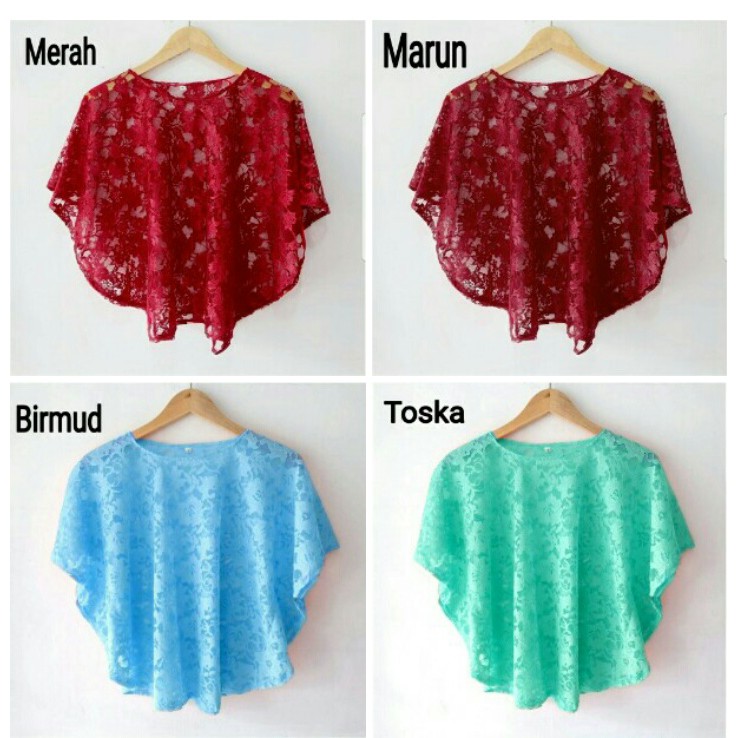 Cape brokat/luaran kebaya modern/seragam/outerwear/Batwing/baju remaja muslim/pesta/kostum Kartinian
