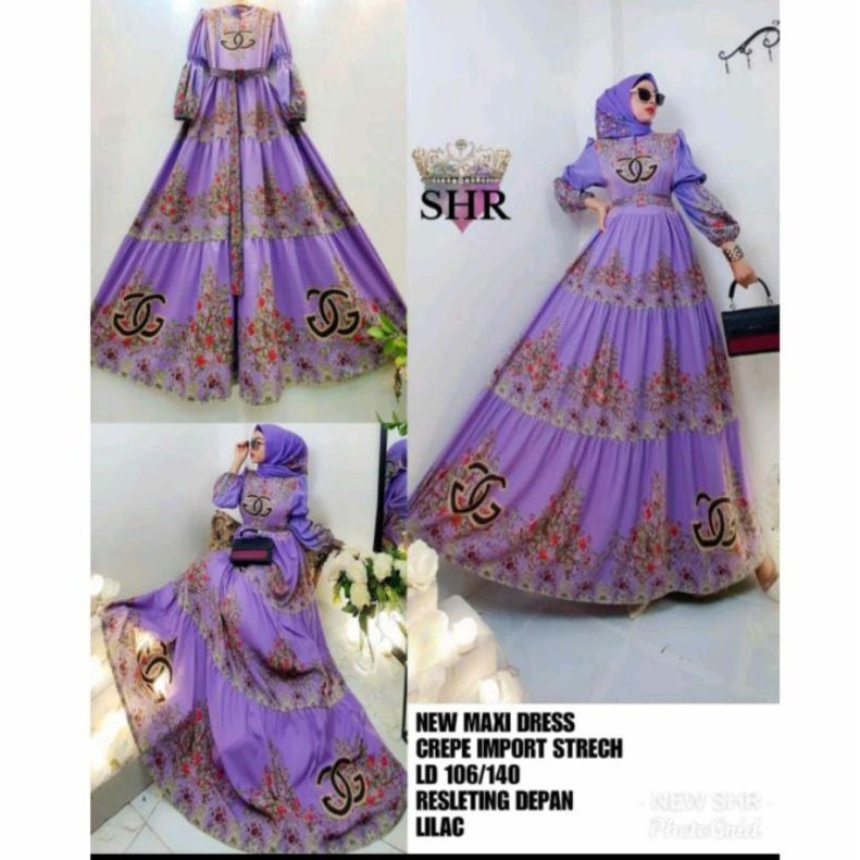 Gamis flower scuba 100% ORI SHR