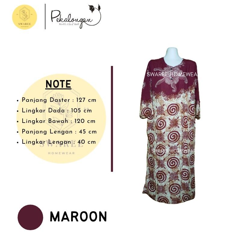 Daster Busui Baju Wanita Lengan Panjang Pakaian Perempuan Dewasa Kekinian Ibu Menyusui Harga Grosir Murah Motif Batik Pekalongan Bahan Rayon