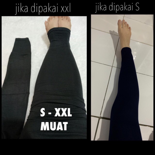 LEGGING JUMBO HW POLOS ABG XXL BIGISIZE ALLSIZE SMLXLXXL MUSLIM MURAH GROSIR PUTIH BAWAHAN