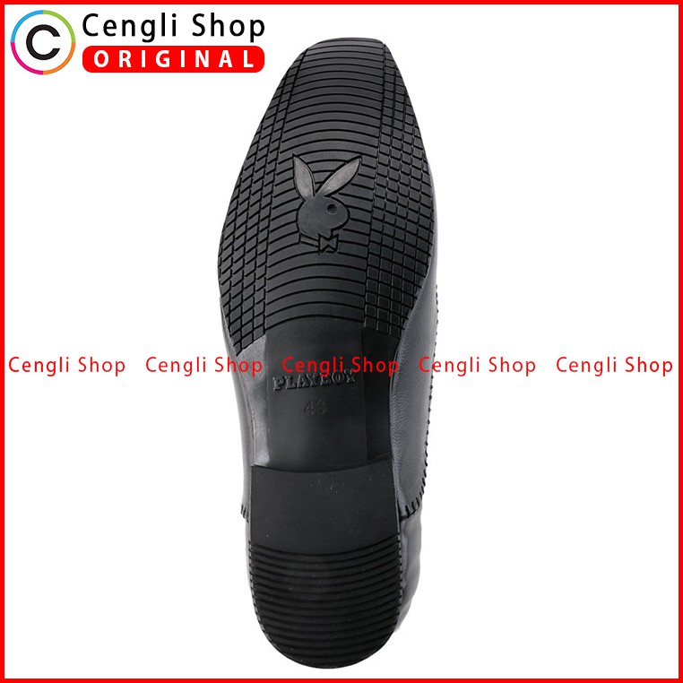 PLAYBOY SEPATU PANTOFEL KULIT FORMAL PRIA ORIGINAL TERBARU HITAM PL86