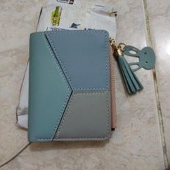 Medan Termurah KD26 Korean style Dompet  lipat kancing import warna soft