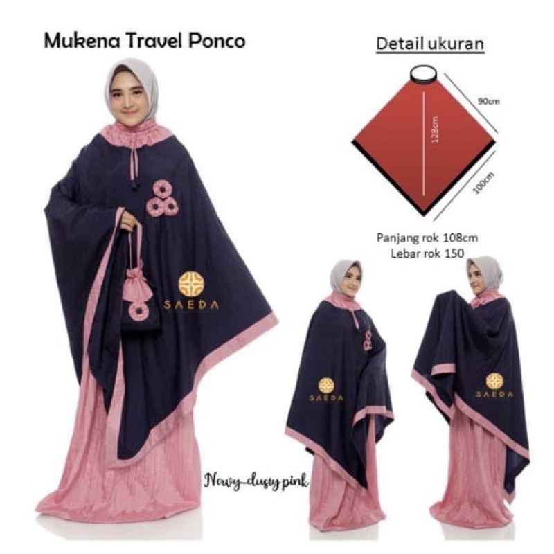 Mukena travel Ponco Parasut  Travel Shopee Indonesia