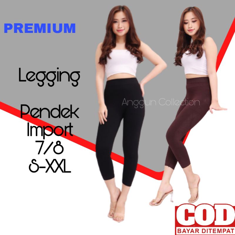 Legging import pendek 7 per 8 | Leging olahraga | Leging wanita