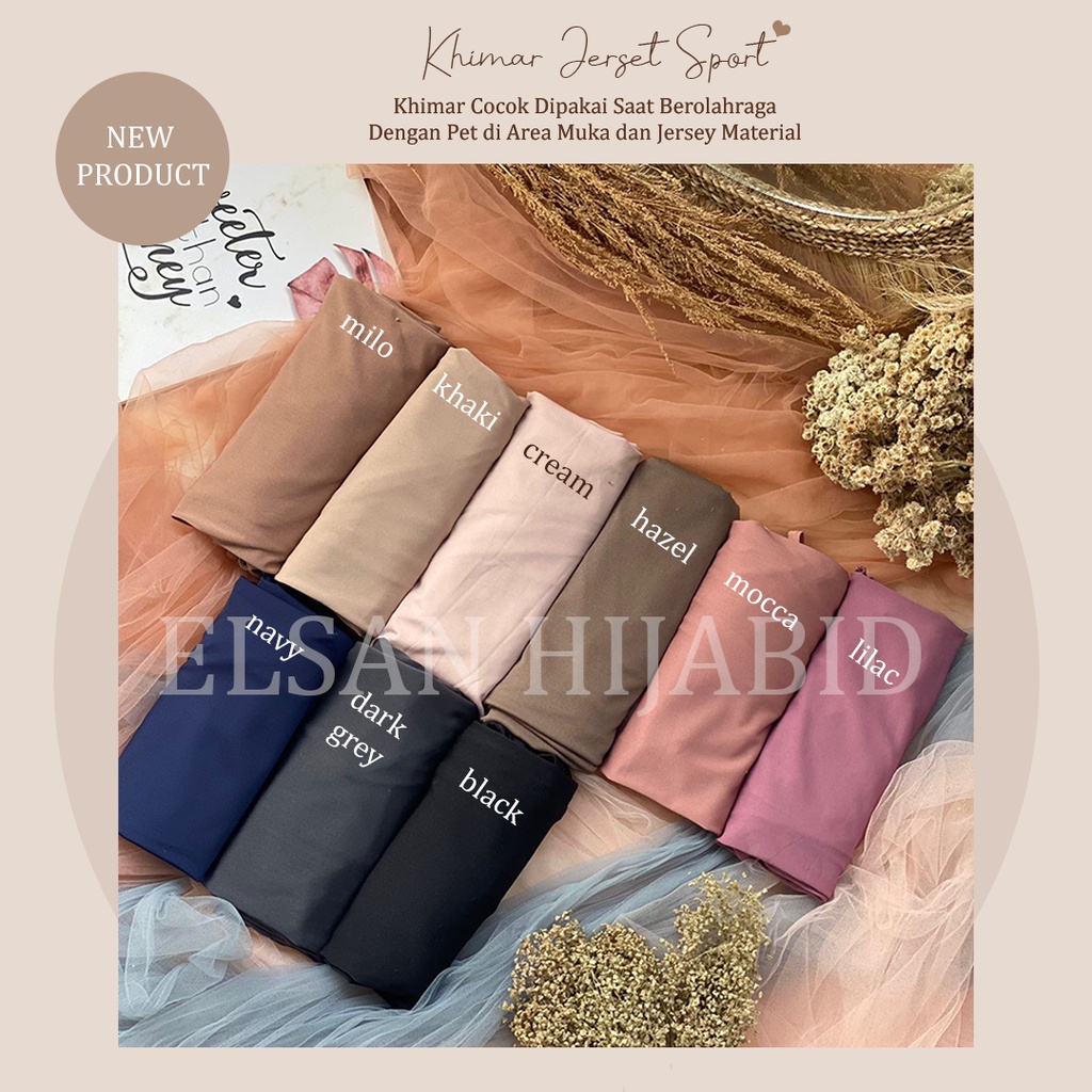 Hijab sport / Khimar Jersey Sport premuim grade A-3