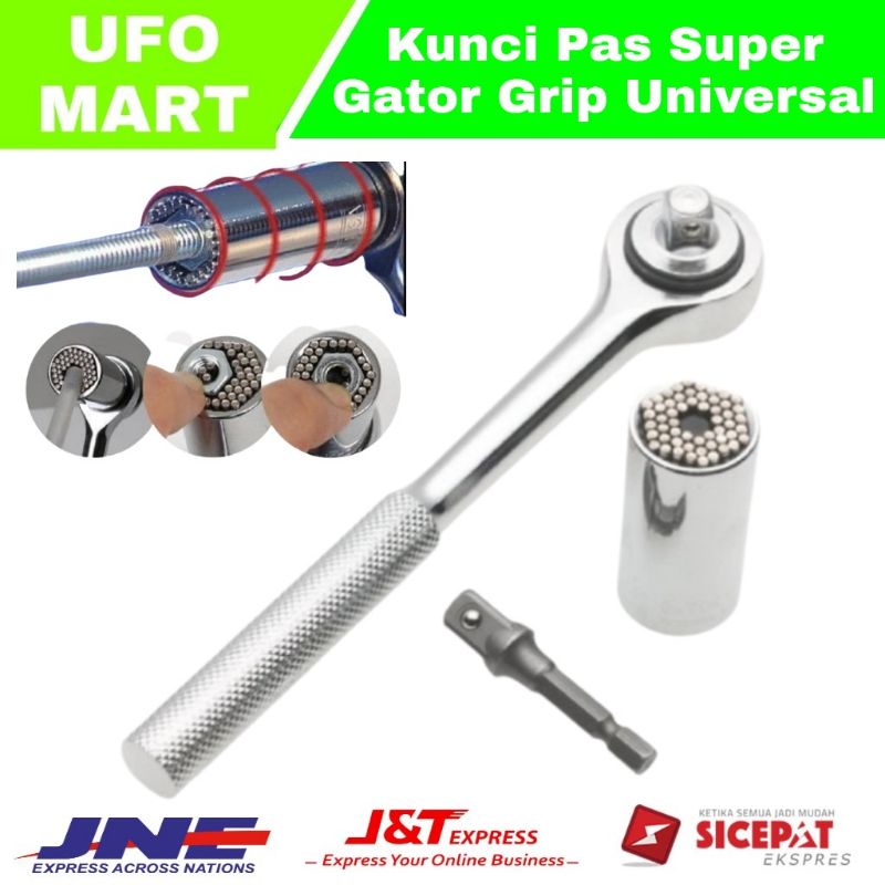 Gator Grip Universal Original socket ukuran 7mm - 19mm Kunci Pas Serbaguna